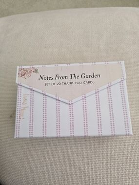 Laura Ashley Pink and Blue Floral Thank You Card Set of 20